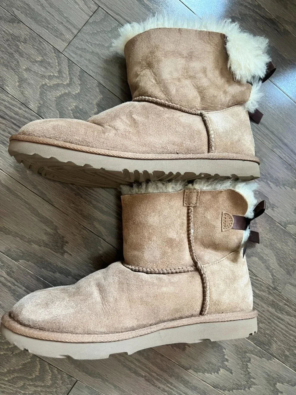 UGG Mini Bailey Bow II Boots – Chestnut –NWOT